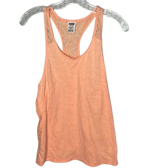 Pink Peach Lace Back Tank Top. Size XSmall. - Picture 1 of 7